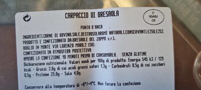 Cartaceo di bresaola front packaging