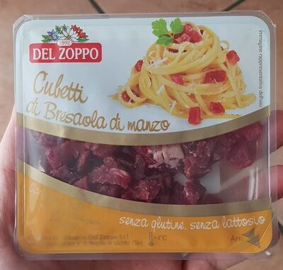 Cubetti di Bresaola di manzo front packaging