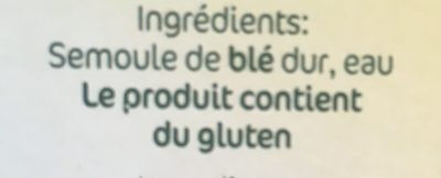Couscous ingredients label