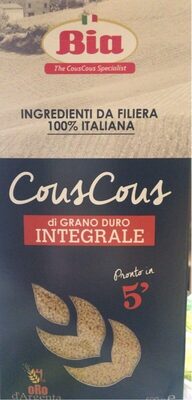 Cous Cous di grano duro integrale front packaging