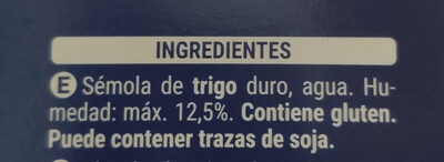 Cous cous ingredients label