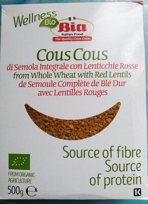 Cous cous di semola integrale con lenticchie rosse