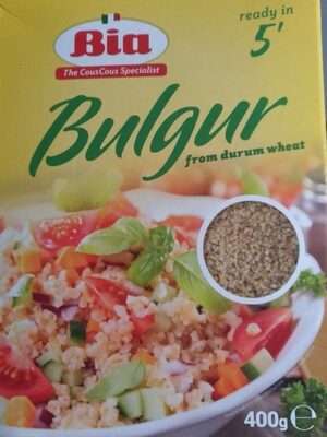 Bulgur from durum wheat front packaging