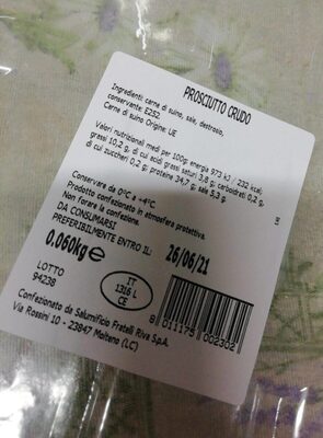 Prosciutto crudo