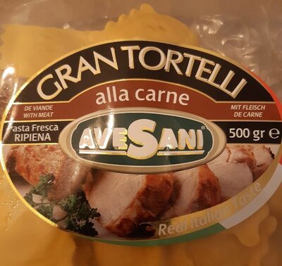 Gran tortelli alla carne front packaging