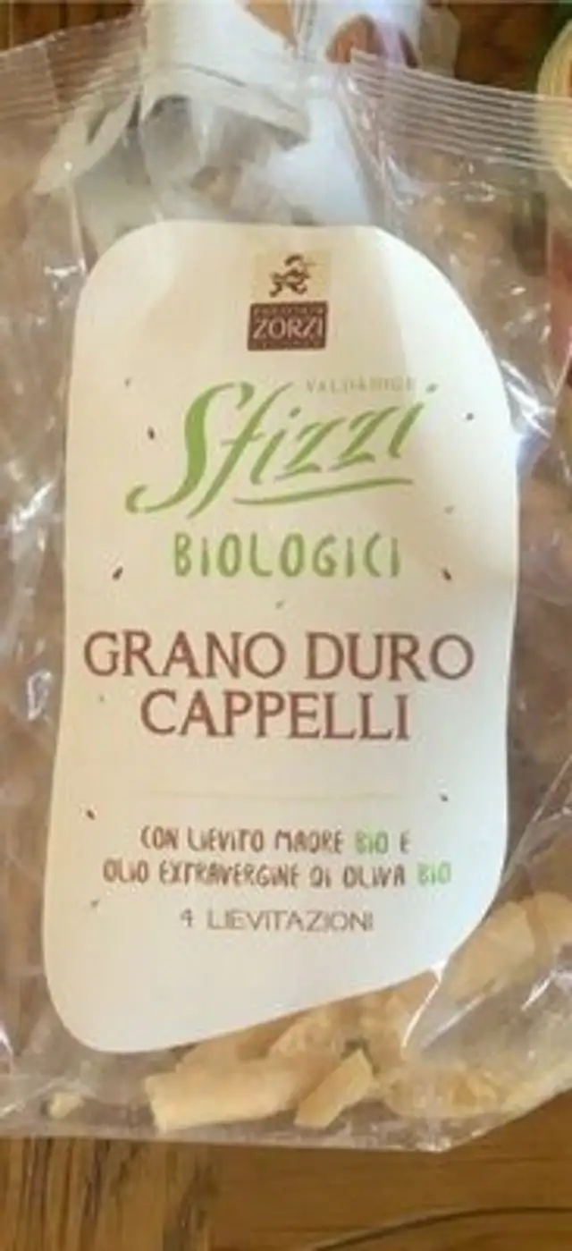 Sfizzi biologici front packaging
