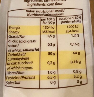 FUMETTO farina di mais giallo