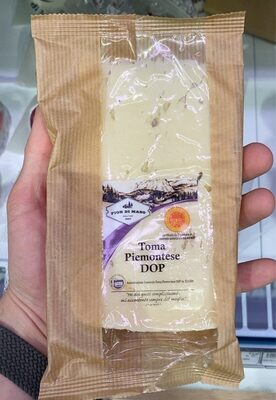 Toma piemontese dop front packaging