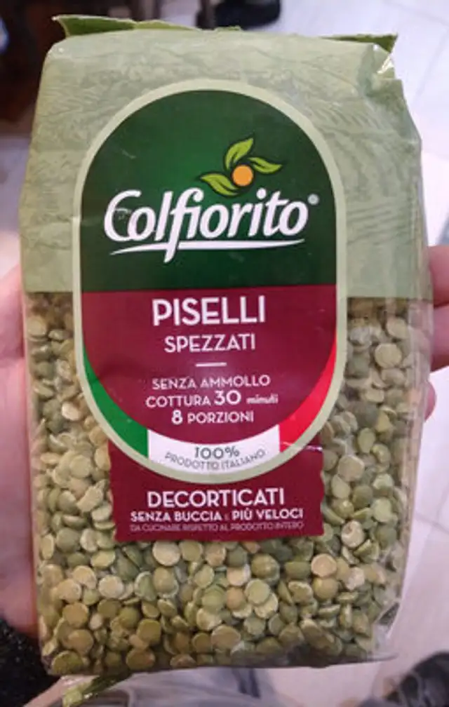 Piselli spezzati front packaging