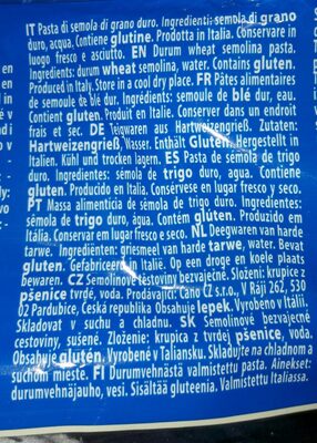 Gli speciali riccia n16 ingredients label