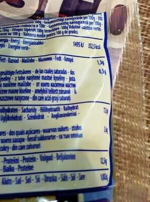 Pattern lisci nutrition facts table