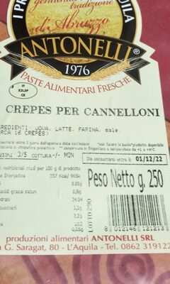 Crepes per cannelloni