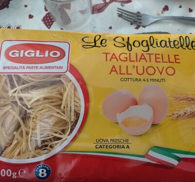 Tagliatelle all uovo front packaging