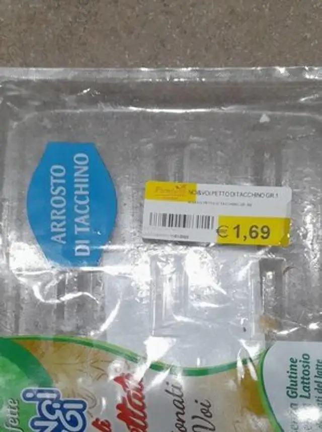 Arrosto di tacchino con acqua aggiunta front packaging