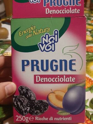 Prugne denocciolate front packaging