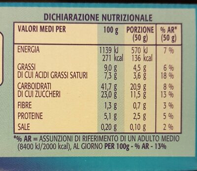 8 Biscotti gelato al gusto di vaniglia con biscotti nutrition facts table