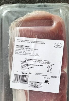 Prosciutto crudo front packaging