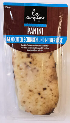 Panini gekochter Schinken und milder Käse