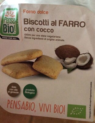 Biscotti biologici al farro con cocco