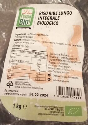 Riso ribe lungo integrale