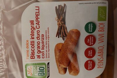 Biscotti integrali al grano duro CAPPELLI con liquirizia