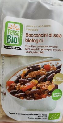 Bocconcini di soia biologici front packaging