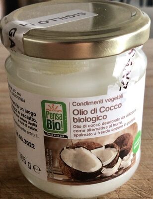 Olio di cocco biologico front packaging