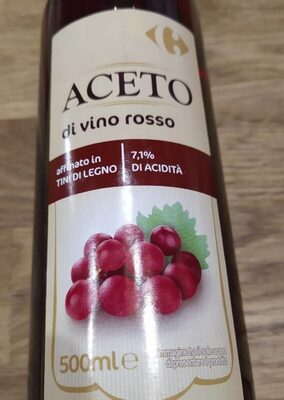 Aceto di vino rosso front packaging