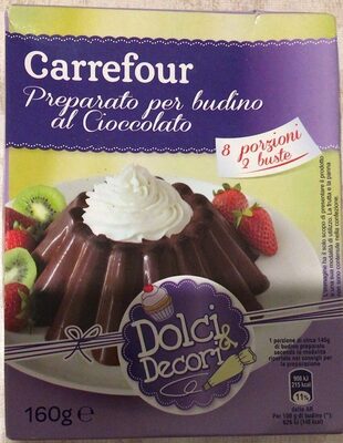 Preparato per budino al cioccolato front packaging