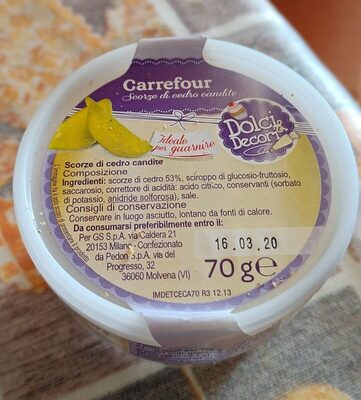 Scorze di cedro candite