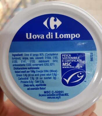 Uova di Lompo front packaging