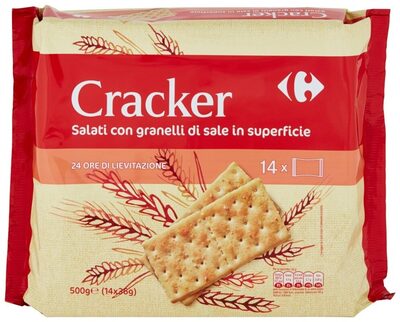 Cracker Salati con Granelli di Sale in Superficie