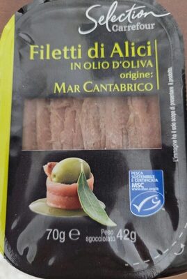 Filetti di alici in olio d'oliva