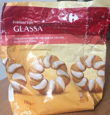 Frollini con glassa front packaging