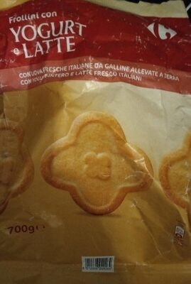 Frollini con yogurt e latte