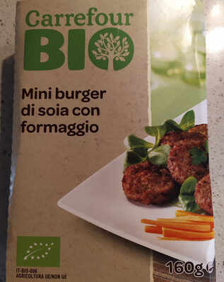 mini burger di soia con formaggio