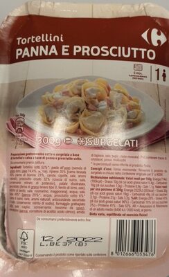 Tortellini Panna e Prosciutto front packaging