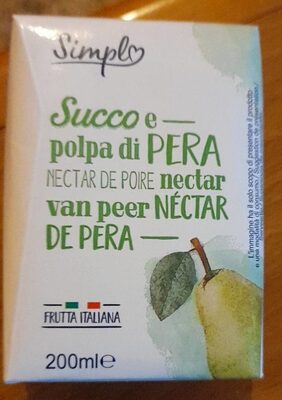 Succo e polpa di pera