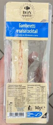 Gamberetti e salsa cocktail front packaging