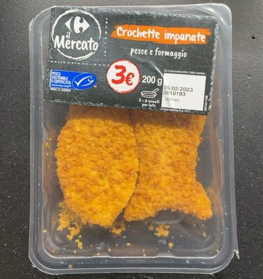 Crochette impanate pesce e formaggio