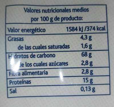 Terre D'italia Fettuccine Dell'emilia 250GR nutrition facts table