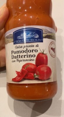 Salsa Pronta di Pomodoro Datterimo con Peperoncino front packaging