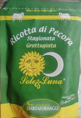 Ricotta di pecora stagionata grattugiata front packaging