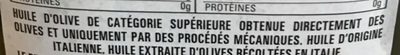 Huile extra vierge d'olive ingredients label