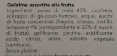 Delizie d'Italia ingredients label
