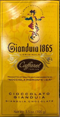 Gianduja hazelnut milk chocolate front packaging