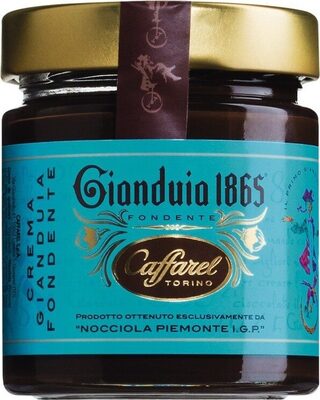 Crema spalmabile al cioccolando fondente front packaging