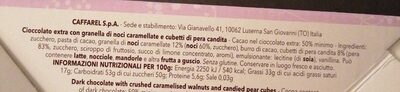 Uovo fondente nutrition facts table
