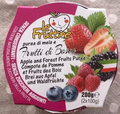 Purea di mela e frutti di bosco