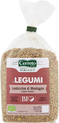 I legumi lenticchie di montagna bio